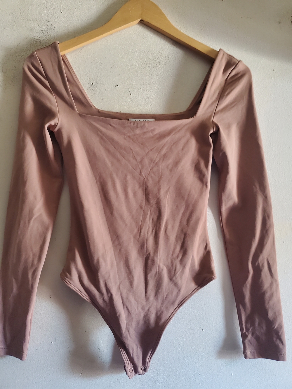 Babaton Square Neck Long Sleeve Bodysuit - Dusty Mauve